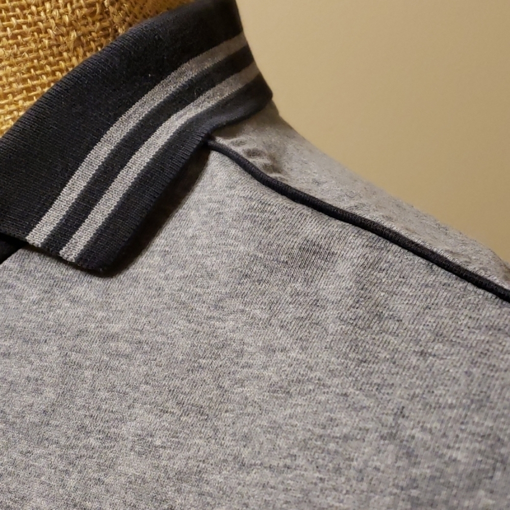 Nautica jeans grey and navy polo with patch - Picture 3 of 5